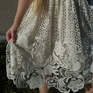 Lacey white dress